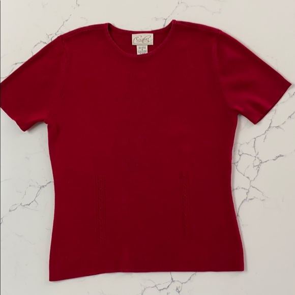 Short sleeve pullover sweater with knitted detail - Picture 2 of 4